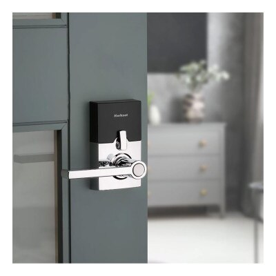 Kwikset SmartCode 917 Series Electronic Halifax Lever, Polished Chrome
